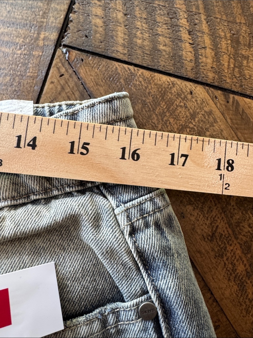 Smoke RIse RED Embroidered Acid-Wash Curvy Cargo Jeans in Blue NWT  Sz XL - Picture 7 of 14